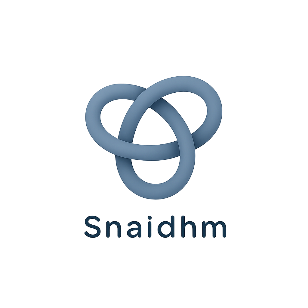 Snaidhm — interlocking knot mark with wordmark
